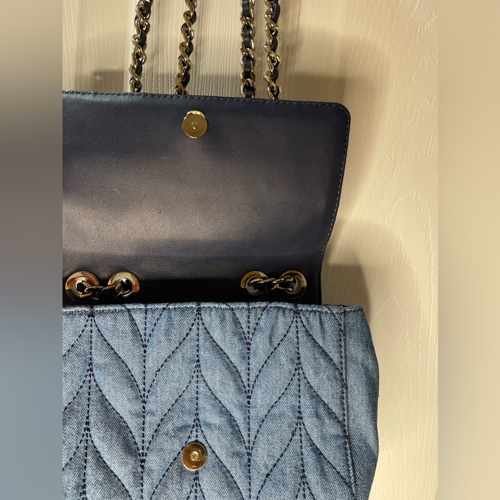 Sold‼️Kate Spade Emelyn Quilted Denim Shoulder Crossbody - Picture 7 of 10